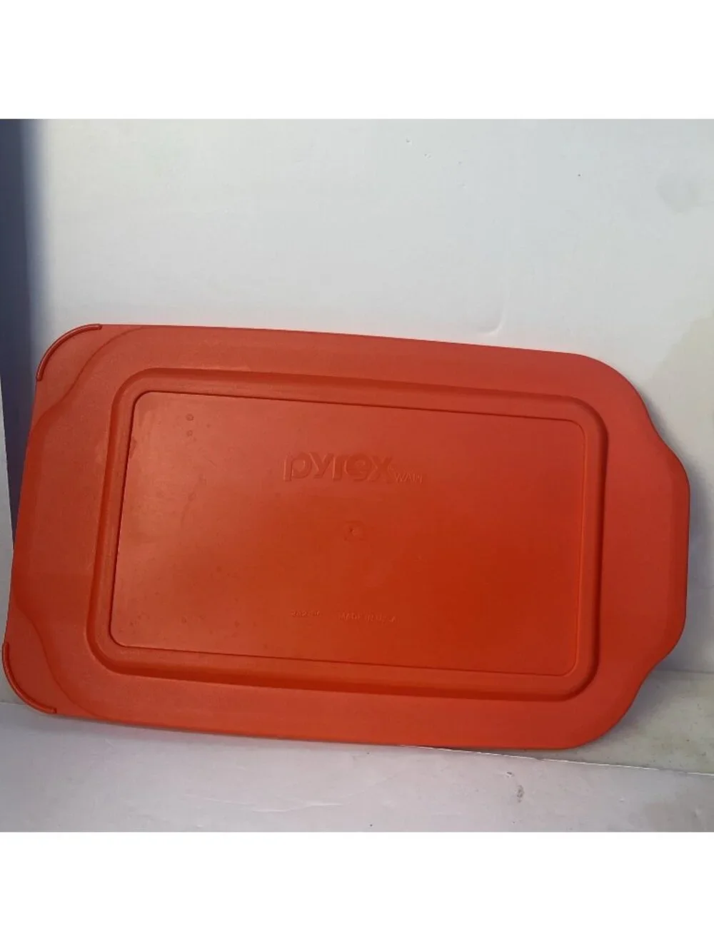 Pyrex Replacement Lid 232-PC 2 Qt RED Plastic Rectangle Cover USA, Clean